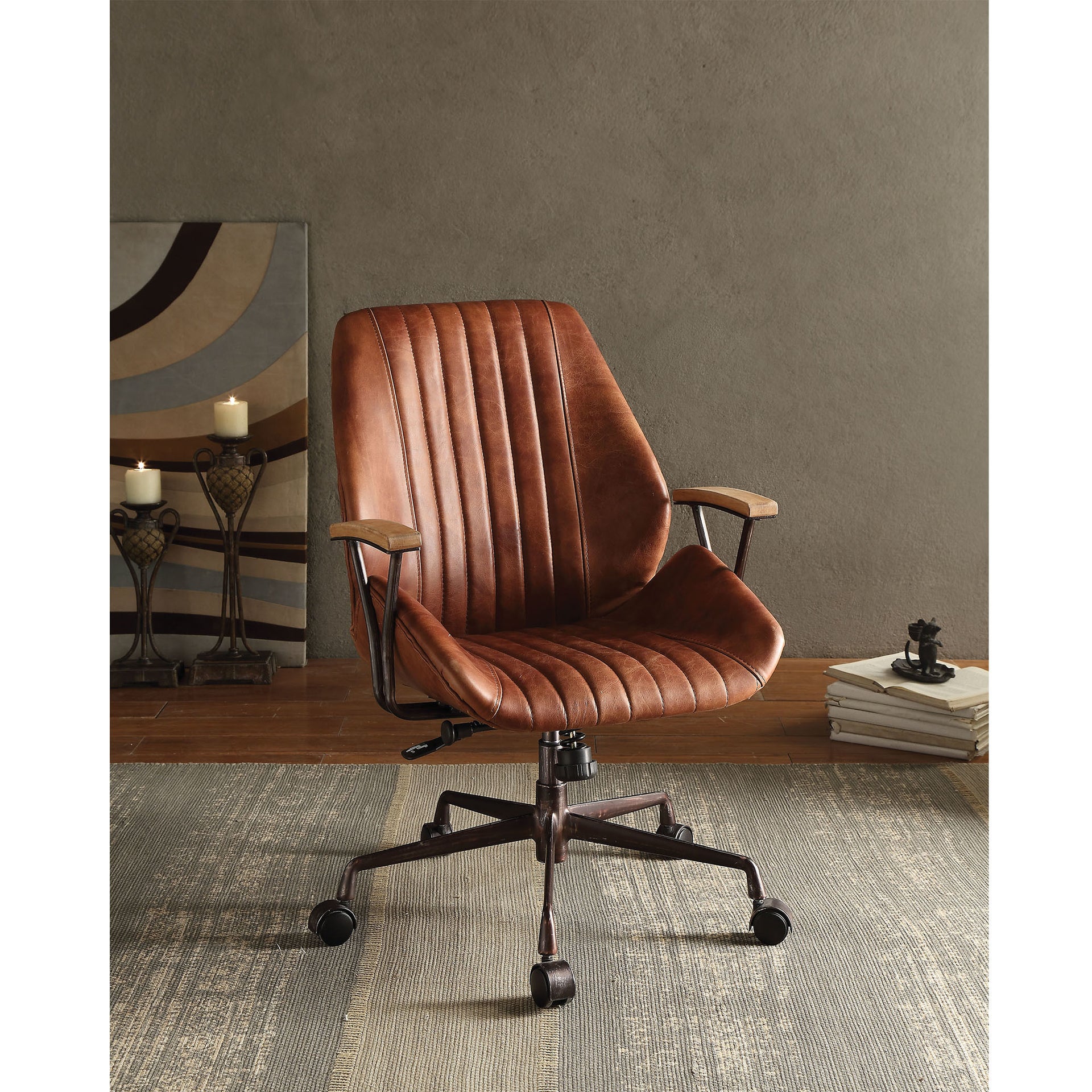 Hamilton Office Chair in Cocoa Top Grain Leather