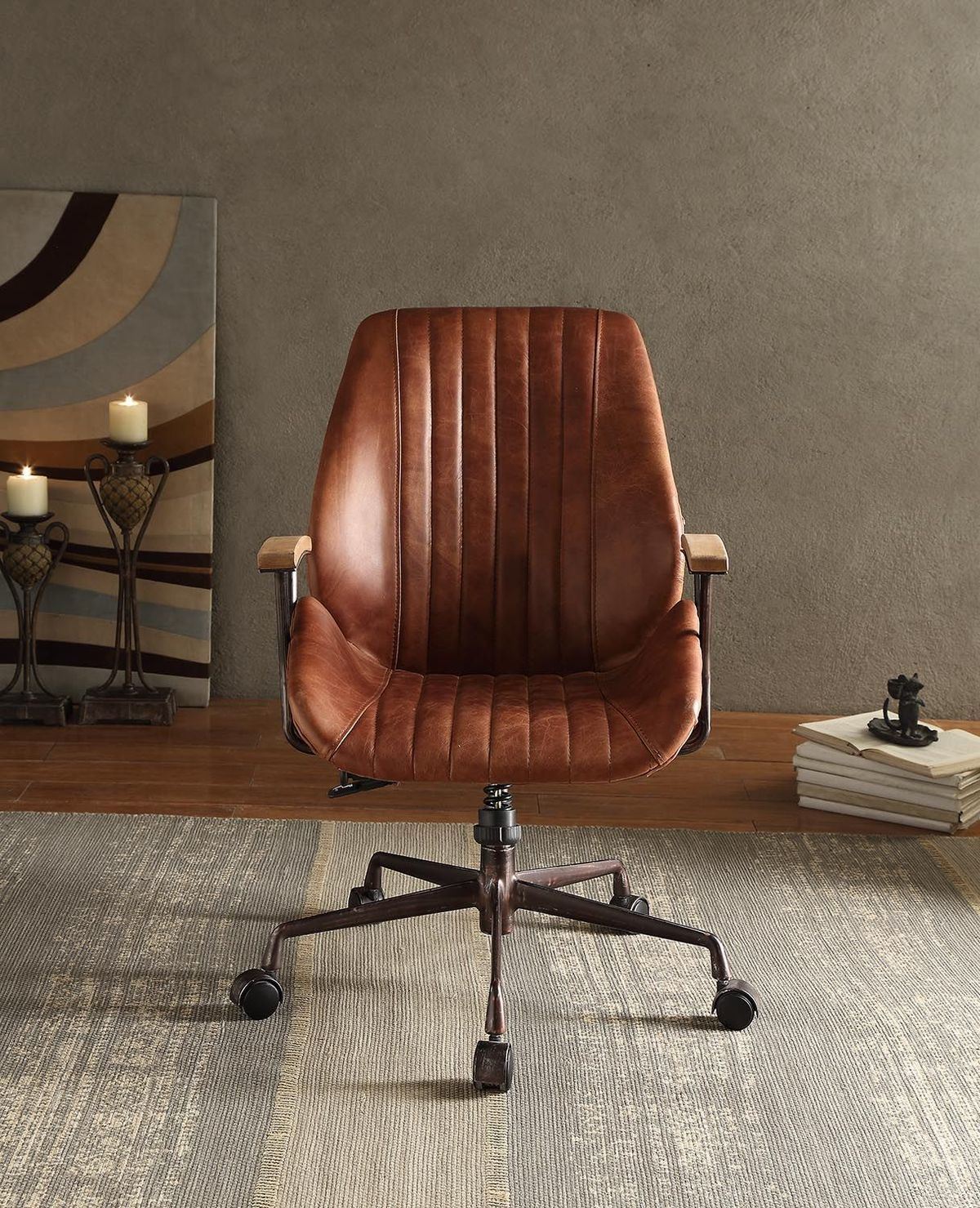 Hamilton Office Chair in Cocoa Top Grain Leather