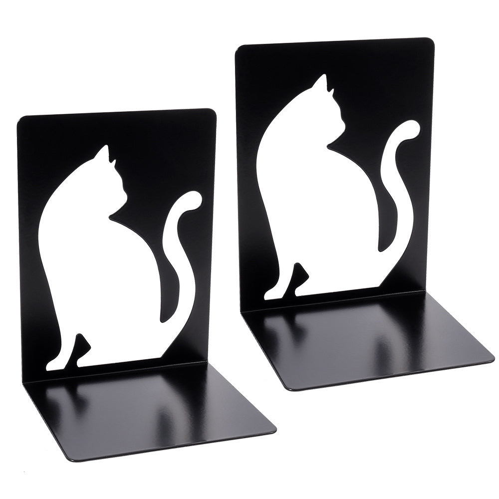 Cute Black Cat Book Stand - Explosive Bookshelf Metal File Stand for Wholesale Office Stationery Supplies