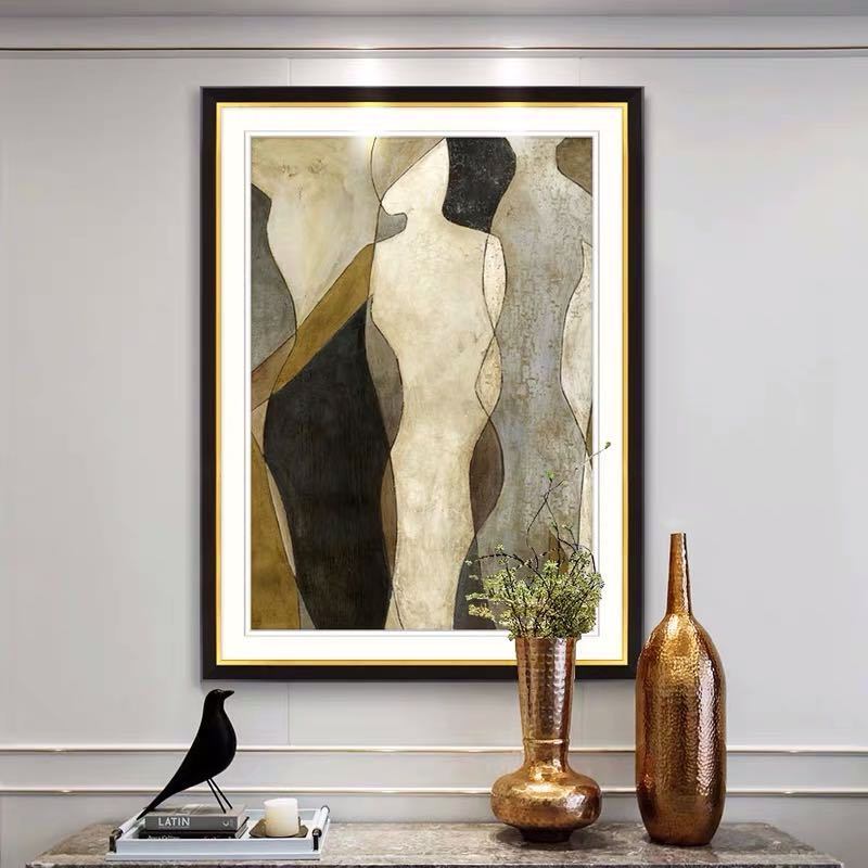100%Hand Painted Abstract Oil Painting Wall Art Figure Picture Minimalist Modern On Canvas Home Decor  No Frame