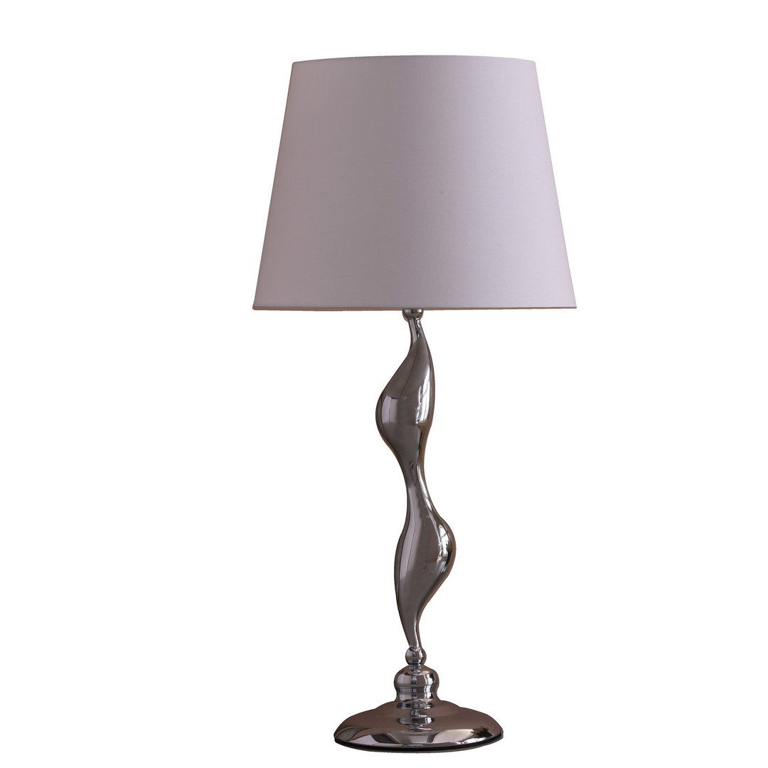 24-Inch Erte Art Deco Silhouette Silver Table Lamp