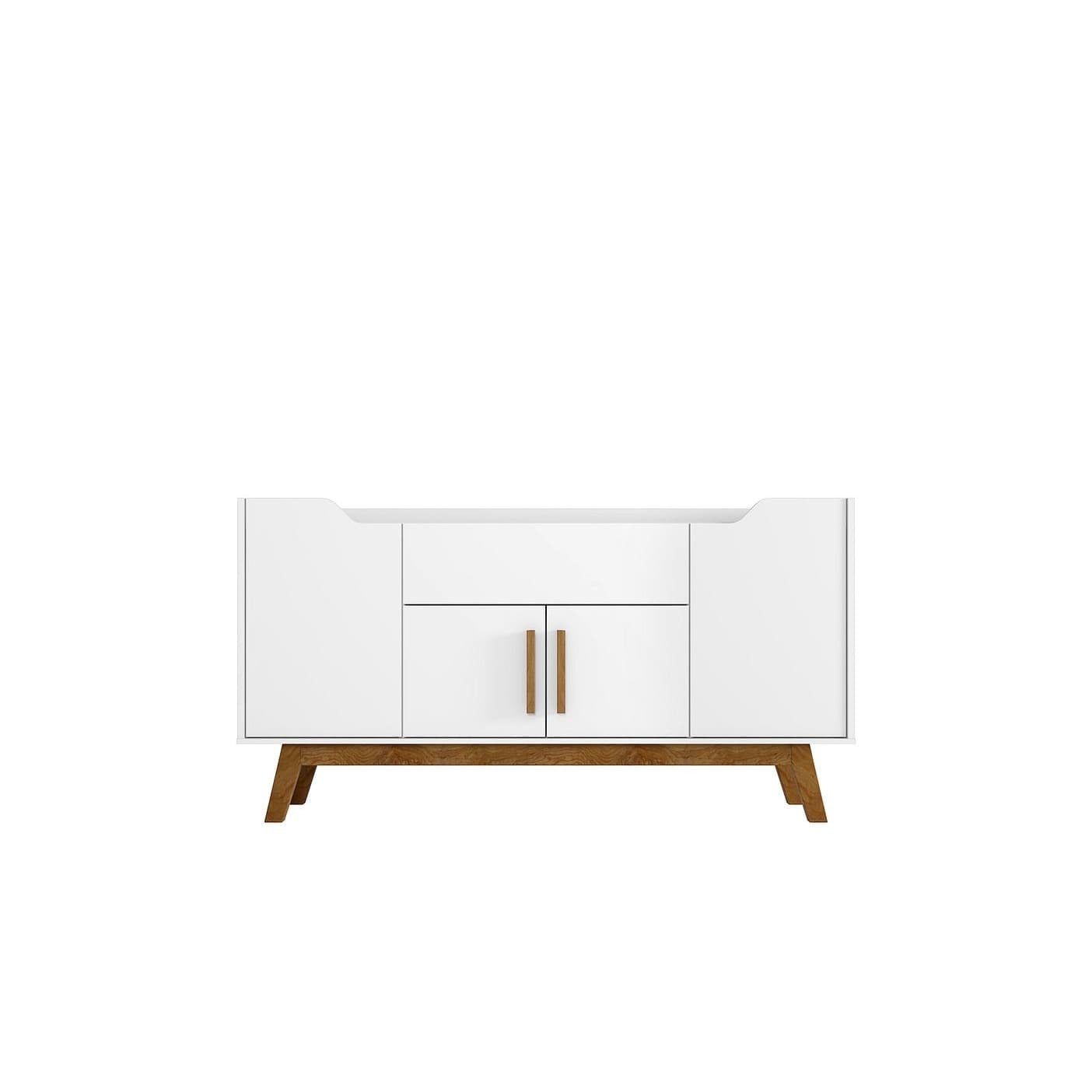 Manhattan Comfort Addie 53.54 Sideboard with 5 Shelves in White