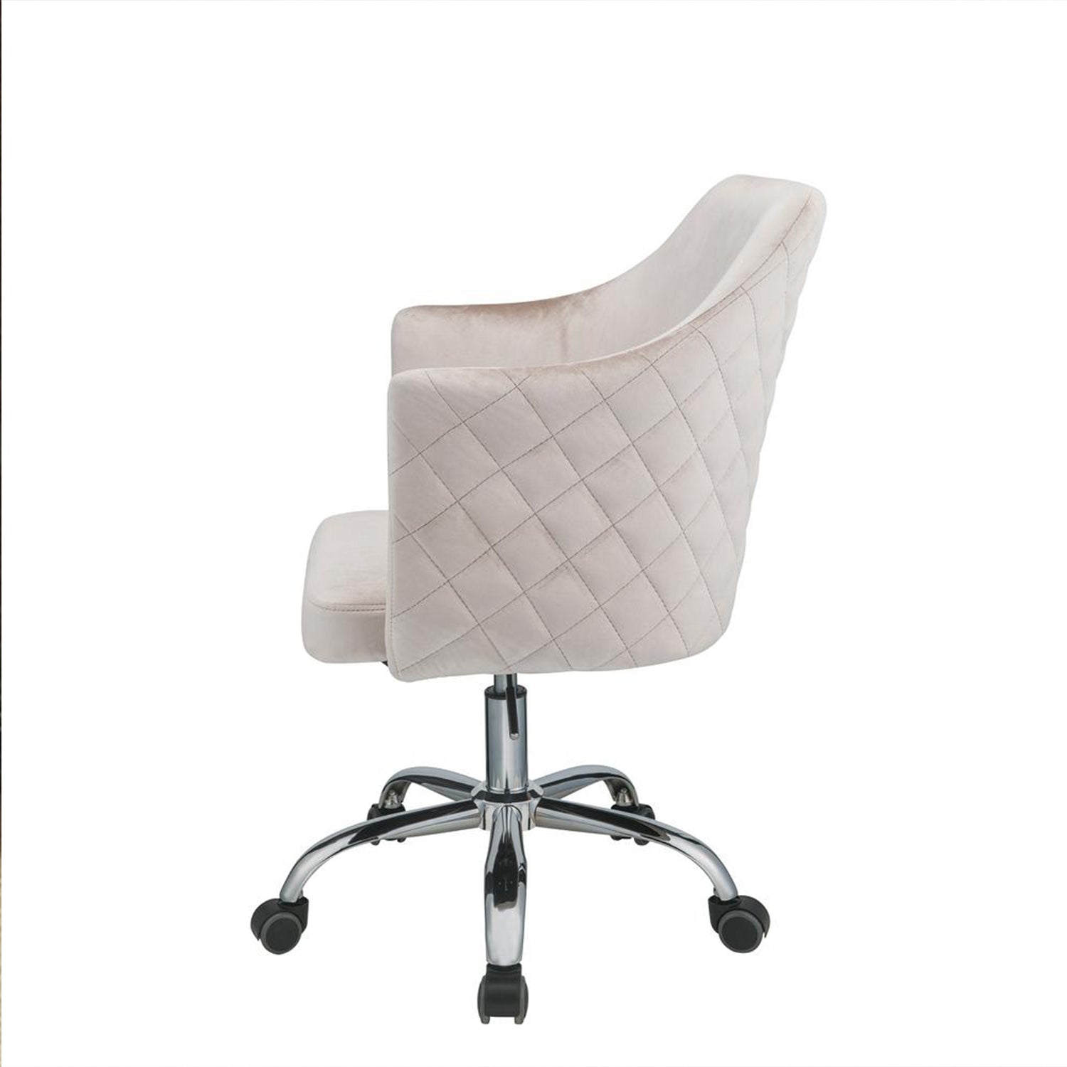 25inches X 23inches X 37inches Champagne Velvet Office Chair