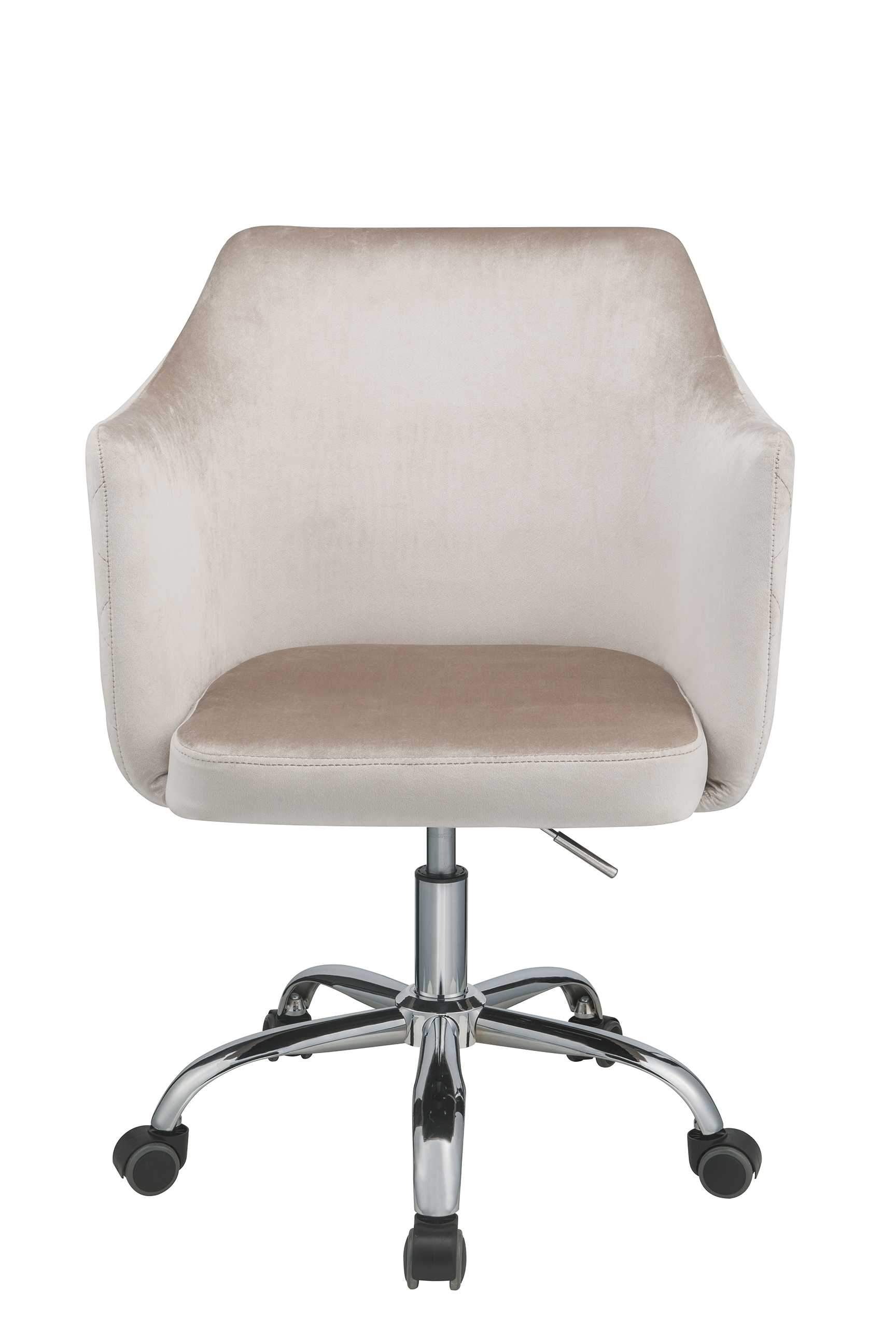 25inches X 23inches X 37inches Champagne Velvet Office Chair