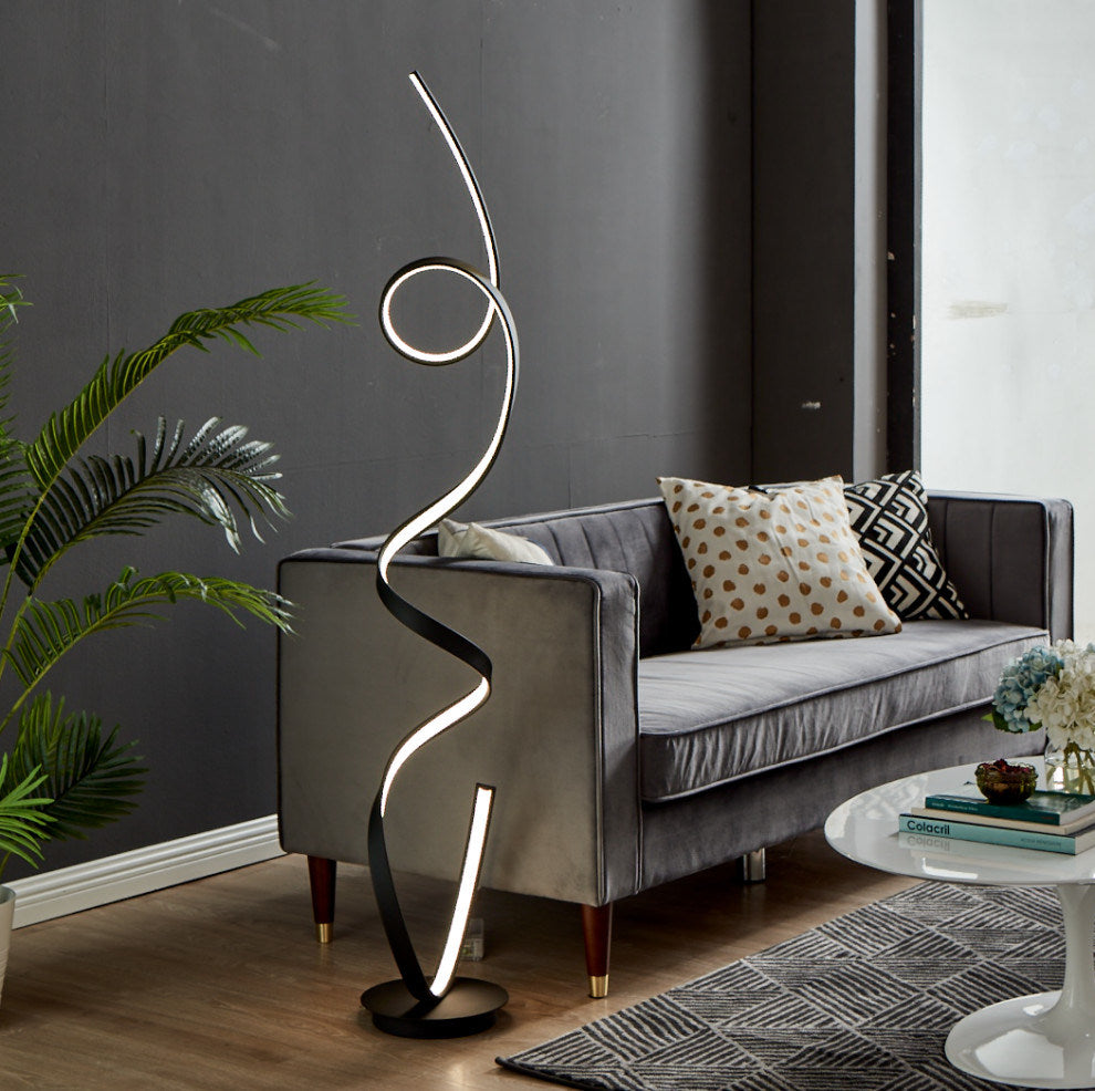 Finesse Decor Amsterdam LED 63" Floor Lamp // Dimmable, Black