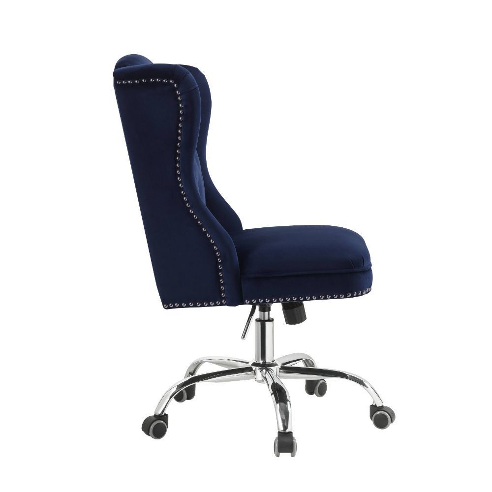 Jamesia Office Chair; Midnight Blue Velvet YJ