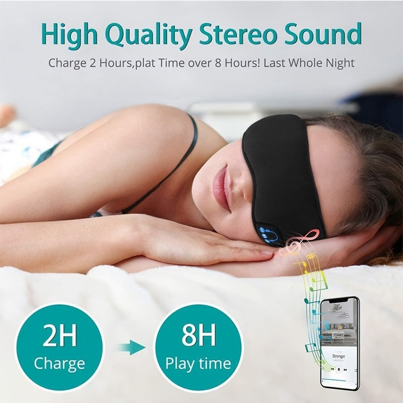 3D Stereo Eyeglasses Luminous Breathable Sleep Dual Ear Music Telephone Eyeglasses Music Call Eye Mask Christmas Gift For Women/Kids/Children/Men/Adults