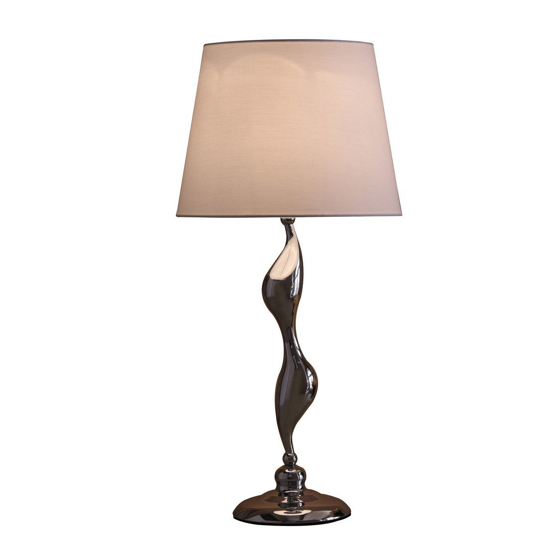 24-Inch Erte Art Deco Silhouette Silver Table Lamp