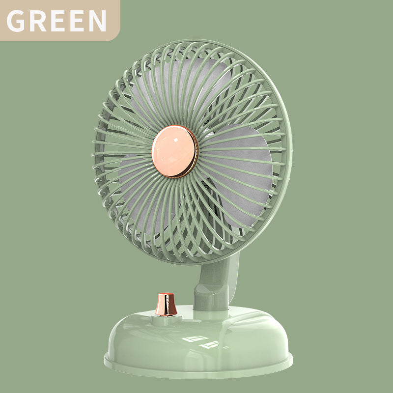 1pc Portable Fan Rechargeable 180° Rotation; 10 Speeds Strong Airflow; Ultra Quiet; Portable Mini Desktop Fan; Free Angle Adjustable; Better Cooling