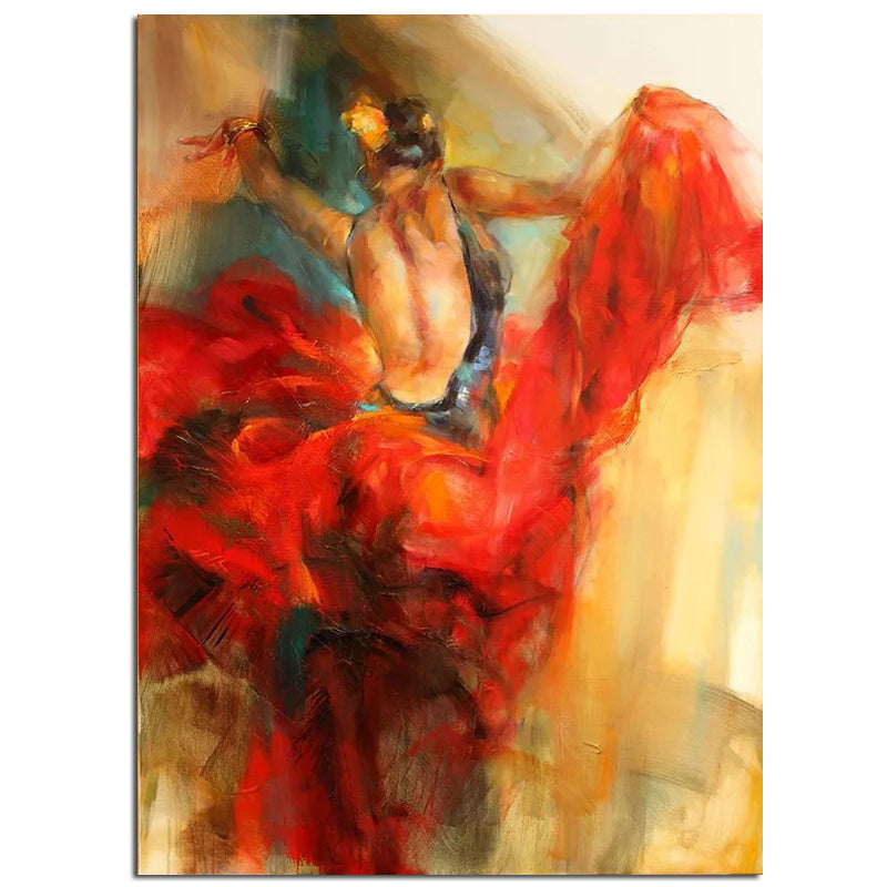 Hand Painted Abstract Oil Painting Wall Art Modern Contemporary Dancing Women Picture Canvas Home Decor For Living Room No Frame