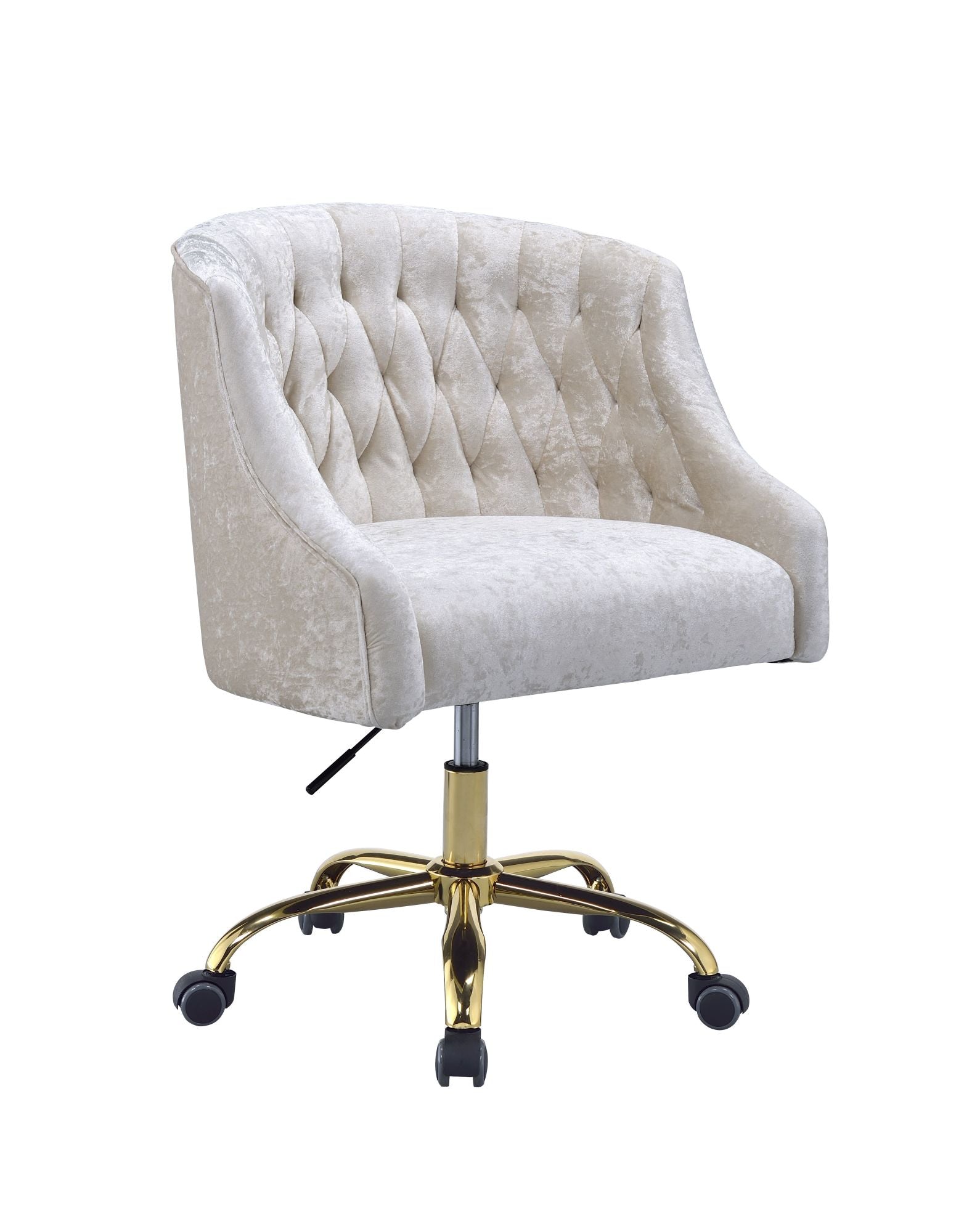 Levian Office Chair in Vintage Cream Velvet & Gold YJ