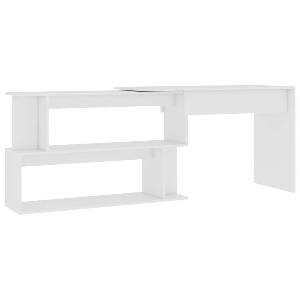 Corner Desk White 78.7"x19.7"x29.9" Engineered Wood