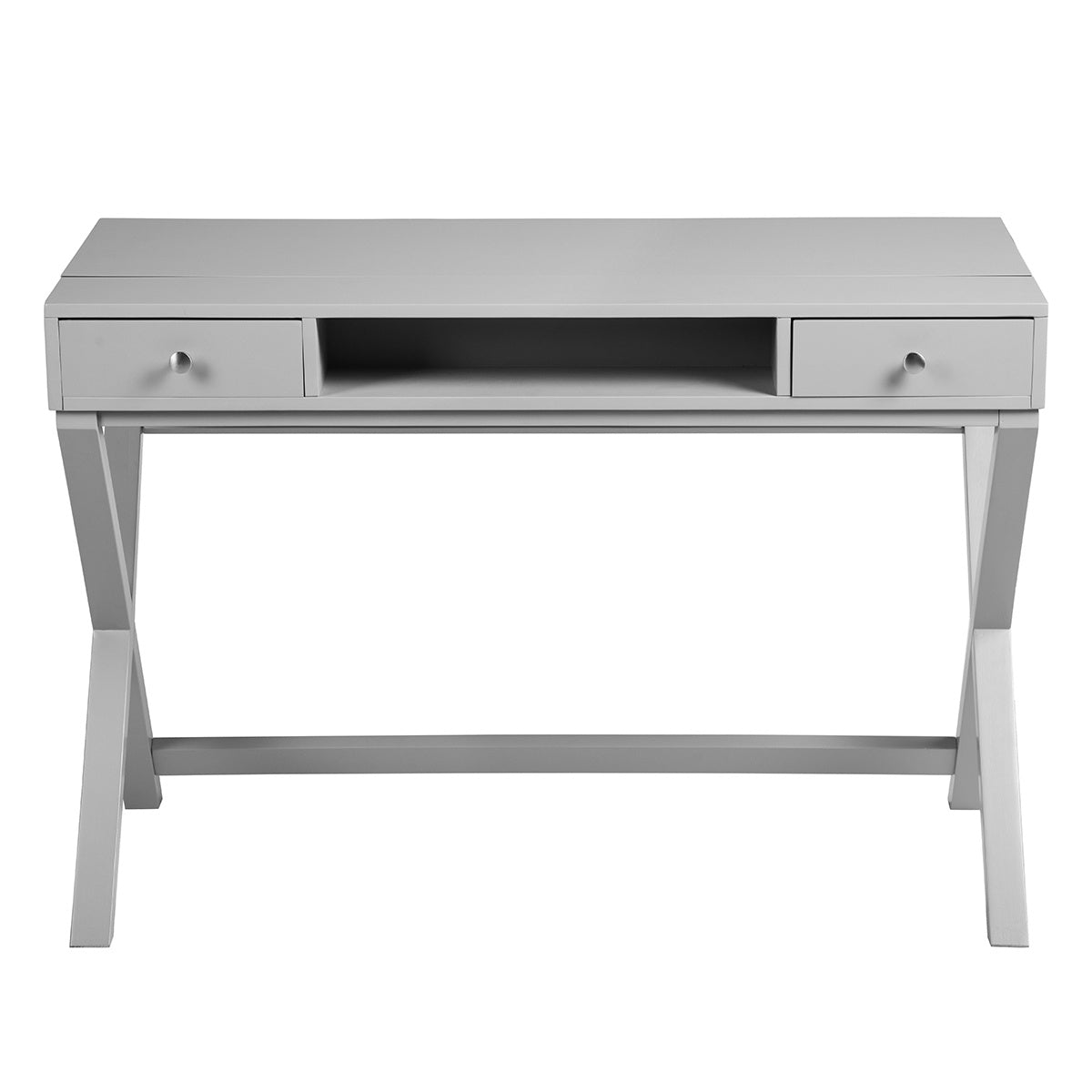 Lift Desk with 2 Drawer Storage; Computer Desk with Lift Table Top; Adjustable Height Table for Home Office; Living Room; grey