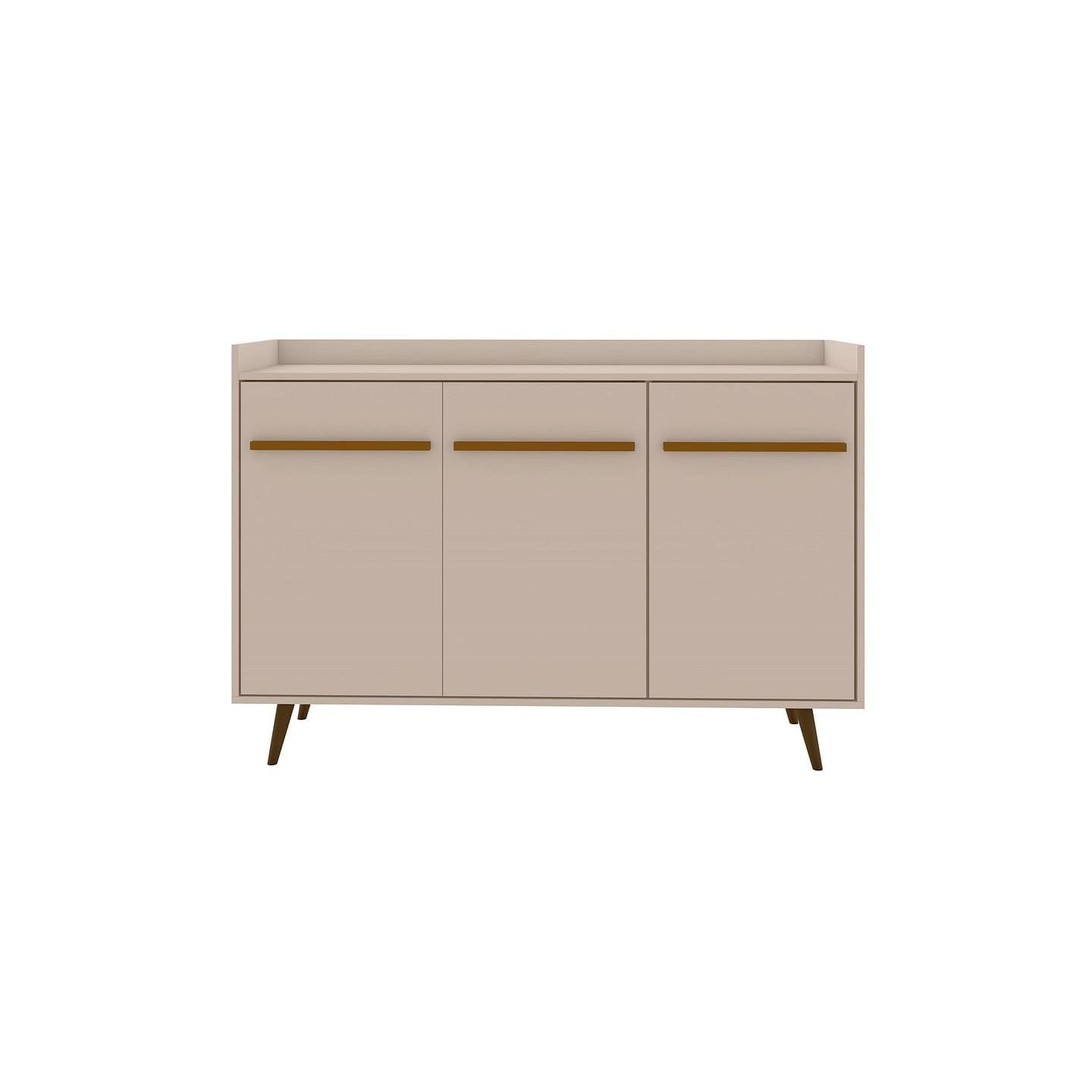 Manhattan Comfort Bradley 53.54 Buffet Stand with 4 Shelves in Off White